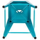 Flash Furniture 24" Bar Stool - Stackable - Teal - 4 Pack (4ET3132024TLR)-Suitable for kitchen islands and restaurants