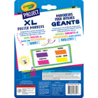 Crayola Project XL Poster Markers - Bright Colours - 4 Pack-The extra-wide chisel tip makes them ideal for signs, posters, decorations and more