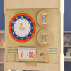 Flash Furniture Bright Beginnings Commercial Grade STEAM Wall Activity Board w/ Natural Finish, Multicolor Accents, Telling Time-Ideal for Freestyle Floor Play