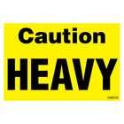 SPC Caution Heavy Label - 2" x 3"  - Black on Yellow - 500 Pack-Label Description "Caution Heavy"