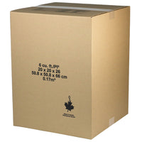 Crownhill Move/Storage Box - 20" L x 20" W x 26" H - 6.0C - 10 Pack-Kraft Corrugate