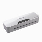 Fellowes 9.5” Laminator Value Bundle with 200 Letter 3 Mil Pouches-Convenient release lever allows easy pouch re-centering or removal