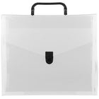 JAM Paper File Carry Case, 10 x 12 x 4, Clear/Black, 2 Pack (7206 001g)-Clear