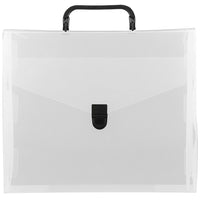 JAM Paper File Carry Case, 10 x 12 x 4, Clear/Black, 2 Pack (7206 001g)-Clear