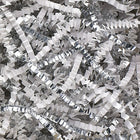 Sizzle Crinkle Paper, White and Iridescent, 2 lb. Box-Crinkle paper is great to use in gift boxes and baskets with unique zig-zag strips add color and texture to packaging.