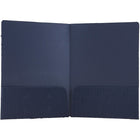 JAM Paper Corrugated Fluted Folder, Navy Blue, 12 Pack (87496dg)-Size: 9" x 12"