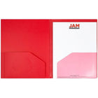 JAM Paper Heavy Duty Plastic Multi Pocket Folders - 10 Pocket - Red (389MP10REJ)-Size: 9 1/2 x 11 5/8 inches