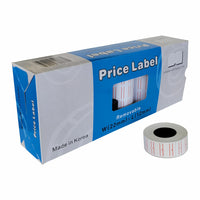 Eddie's Motex MX5500 Plus 1 Line 8 Ch Removable Labels - White/Orange Line - 25 Pack-MX 5500 Plus Removable Labels