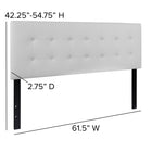 Flash Furniture Lennox Tufted Upholstered Queen Size Headboard - White Vinyl-Headboard Size: 61.5''W x 2.75''D x 22.5''H
