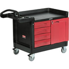 Rubbermaid Trademaster Mobile Cabinets & Work Centres, 4 Drawers, 49" L x 26-1/4" W x 38" H, Black-Colour: Black