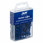 JAM Paper Colored Standard 1" Paper Clips - Dark Blue - 3 Packs of 100-Size: 1 inch (Standard/Regular)