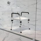 Flash Furniture HERCULES Series Adjustable Bath & Shower Chair - Quick Release - White (DCHY3523LWH)-FSA Eligible