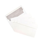 JAM Paper Enveloppes en papier vélin avec revêt. intérieur et ferm. gom., 5 3/4 x 8 3/4 po, blanc avec int. arg., paq./100-Fermeture : Gomme