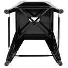 Flash Furniture Tabouret De Bar 24" - Empilable-Noir - Paquet De 4 (4ET3132024BKR)-Conception sans dossier à gain de place