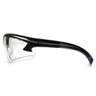 Pyramex Venture 3 Safety Eyewear Glasses, Clear H2X Anti-Fog Lens, Black Frame, 12 Pack-Scratch resistant polycarbonate lens provides 99% UVA/B/C protection