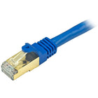 StarTech Cat6a Ethernet Patch Cable, Shielded, 8 ft, Blue (C6ASPAT8BL)-RJ45 connector-clip protectors eliminate cable snags and breaks during installation