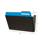 Deflecto EZ Link Stackable DocuPocket - 1 Pocket - Letter Size - Black-Colour: Black, Material: Plastic