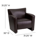 Flash Furniture HERCULES Majesty Series Brown Leather Chair-CA117 Fire Retardant Foam