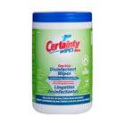 Certainty Plus Biodegradable Disinfectant Wipes - Unscented - 6.7" W x 7" L - 160 Wipes-Kills bacteria, viruses and fungi including SARS-CoV-2 (the cause of COVID-19), Human Coronavirus, Staph, E. coli, MRSA, HIV-1, Influenza A/A2, Strep and more