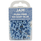 JAM Paper – Punaises, bleu pâle, 3 paquets de 100, total de 300 (222419047g)-Métal