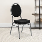Flash Furniture Black Vinyl Side Reception Chair with Chrome Sled Base - 4 Pack-CA117 Fire Retardant Foam