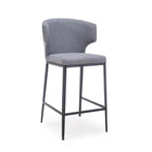 Plata Import Cesar Counter Stool, Grey, 2 Pack-Fabric
