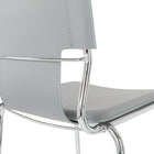 Avenue Six 30" Dorado Vinyl with Chrome Base Bar Stools, Grey, 2 Pack-Seat Height 30"