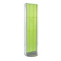 Azar Displays Two-Sided Pegboard Floor Stand, 60" x 16", Green (700256-GRE)-Green acrylic