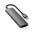 Satechi Type-C Slim Multi-Port Adapter 4K - Space Grey-Quickly transfer documents,video and music files