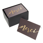 Mara-Mi Thank You Notes - 3.5" x 5" - Black Merci - 50 Pack-Dimensions: 3.5" x 5"
