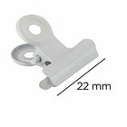 JAM Paper Metal Bulldog Clips - Small - 22mm - White - 25 Pack (521312118)-Size: 22mm