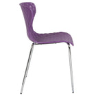 Flash Furniture Lowell Contemporary Design Purple Plastic Stack Chair-Purple Plastic Finish