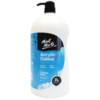 Mont Marte Studio Acrylic Paint - 2L - Titanium White-Acrylic paint
