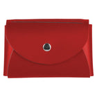 JAM Paper Leather Business Card Case, Round Flap, Red, 5 Pack (2233317457g)-Red