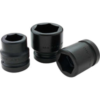 Gray Tools 55mm X 1" Drive, 6 Point Standard Length, Impact Socket-Size: 55mm