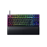 Razer Huntsman V2 Tenkeyless Optical Gaming Keyboard - Clicky Optical Switch - Black - US-1.8m wired keyboard with a USB-C interface ensures high response times and low latencies