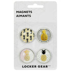 Staples Glass Magnets - Assorted Designs - 4 Pack-Great for home, office and school use