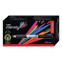 BIC Intensity Grip Permanent Marker - Fine Tip - Black - 24 Pack-Permanent Marker