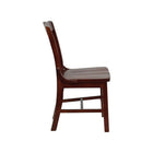 Flash Furniture Hercules Series School House Back Wooden Restaurant Chair, Mahogany, 12 Pack-Dimensions: 35''H x 18 1/2''W x 21 1/2''D