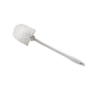 Vileda Round Plastic Toilet Bowl Brush - 13-1/2" x 10-1/4" x 16-1/2" - White-Plastic bowl brush