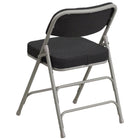 Flash Furniture HERCULES Series Premium Curved Triple Braced & Double-Hinged Black Pin-Dot Fabric Metal Folding Chair-CA117 Fire Retardant Foam