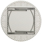 Flash Furniture 60" Round Granite Plastic Folding Table - White-1.75'' Thick Granite White Table Top