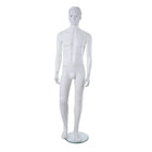 Can-Bramar Adult Male Abstract Unbreakable  Mannequin - Glass Base - Blown White (PL-M94)-Height: 73.23"