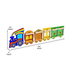 Flash Furniture - Systeme mural STEAM de train Bright Beginnings de qualite commerciale en bois avec 5 supports de panneaux-Aucun outil n'est necessaire pour ajouter ou retirer des elements muraux