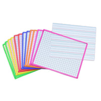 KleenSlate Clear Dry Erase Sleeves, Assorted colours, 12 Per Pack-Perfect to use for class instruction, games, student answers, and more