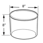 Azar Displays Clear Acrylic Cylinder, 8" x 8" (556808)-8"H x 8"W x 1/8"T