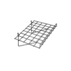 Wamaco Slanted Slatwall/Gridwall Wire Shelf with 3" Lip, 24"W x 14"D, Black, 2 Pack-Size: 15" D x 24" W x 3" Lip