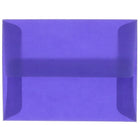 JAM Paper A6 Invitation Envelopes, 4.75 x 6.5, Purple Translucent Vellum, 250 Pack (PACV657H)-Primary blue translucent envelope