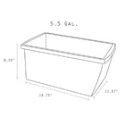 Storex Plastic Recycling Bin, Blue, 5.5 gal-Legal-size