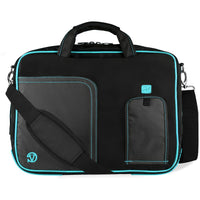 Vangoddy 15.6" Laptop Messenger Bag - Aqua-Versatile laptop bag  Features accessory pockets for business cards, pens, stylus, and tablets or effortless organization.